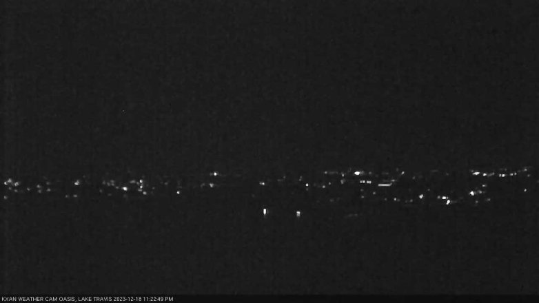 Lake Travis webcam, December 18, 2023 11:25 PM CT