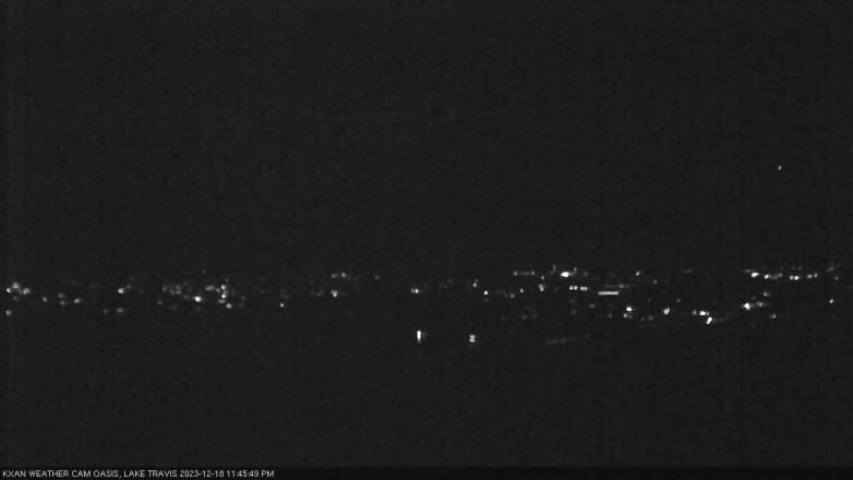 Lake Travis webcam, December 18, 2023 11:45 PM CT