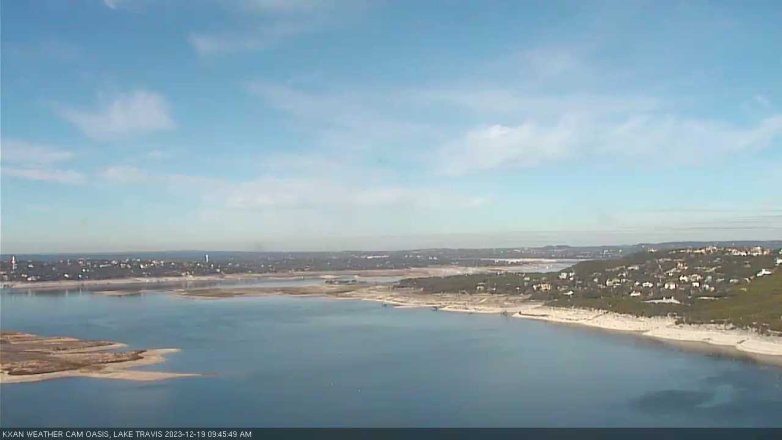 Lake Travis webcam, December 19, 2023 9:45 AM CT