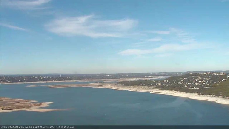 Lake Travis webcam, December 19, 2023 10:45 AM CT