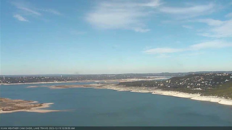 Lake Travis webcam, December 19, 2023 11:00 AM CT