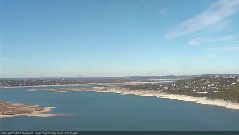 Lake Travis webcam, December 19, 2023 11:25 AM CT