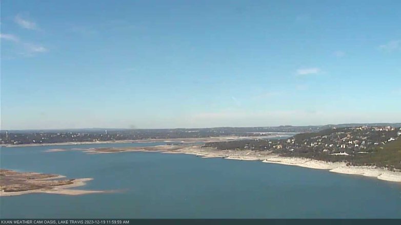 Lake Travis webcam, December 19, 2023 12:00 PM CT