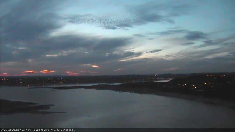 Lake Travis webcam, December 19, 2023 6:00 PM CT