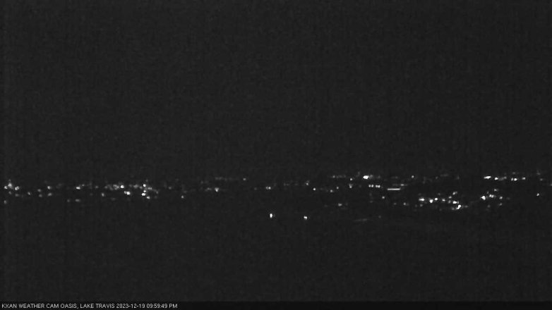 Lake Travis webcam, December 19, 2023 10:00 PM CT