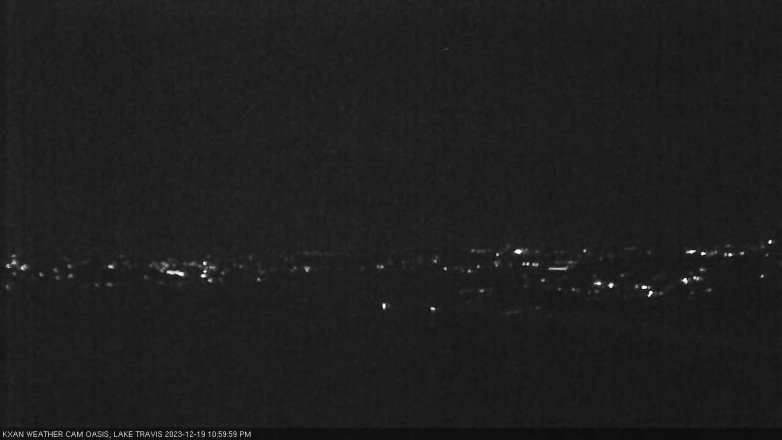 Lake Travis webcam, December 19, 2023 11:00 PM CT