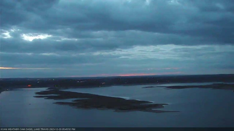 Lake Travis webcam, December 20, 2023 5:45 PM CT