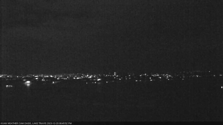 Lake Travis webcam, December 20, 2023 6:45 PM CT