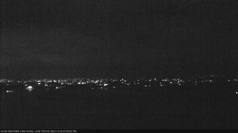 Lake Travis webcam, December 20, 2023 7:45 PM CT