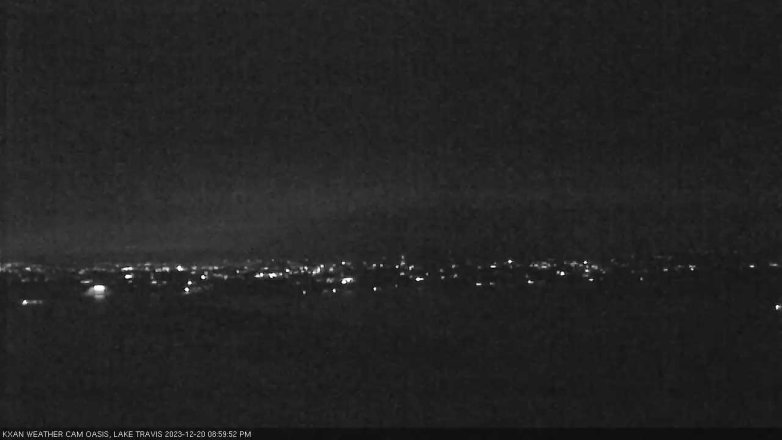 Lake Travis webcam, December 20, 2023 9:00 PM CT