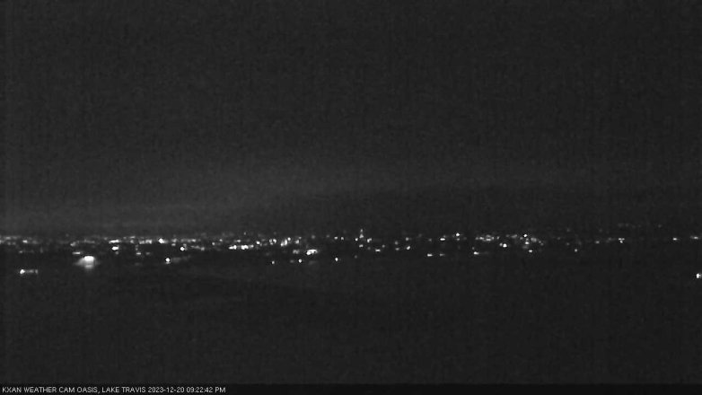 Lake Travis webcam, December 20, 2023 9:25 PM CT