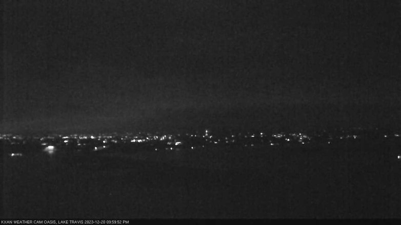 Lake Travis webcam, December 20, 2023 10:00 PM CT