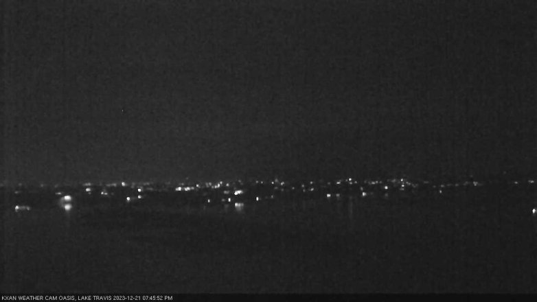 Lake Travis webcam, December 21, 2023 7:45 PM CT