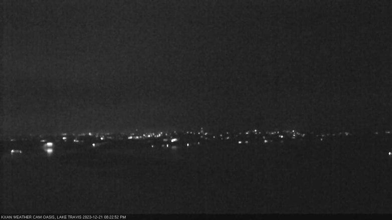 Lake Travis webcam, December 21, 2023 8:25 PM CT