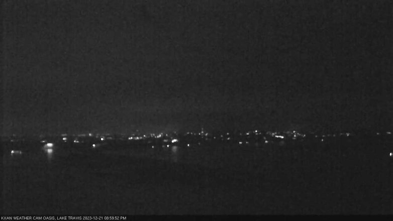 Lake Travis webcam, December 21, 2023 9:00 PM CT