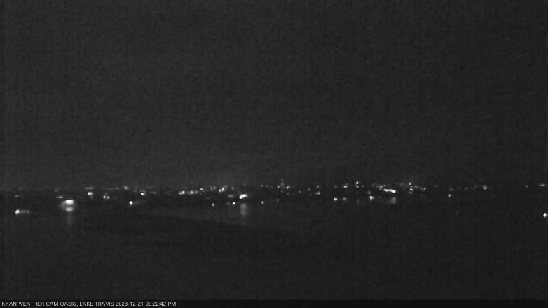 Lake Travis webcam, December 21, 2023 9:25 PM CT