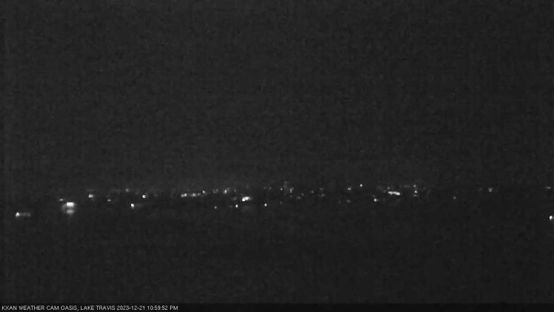 Lake Travis webcam, December 21, 2023 11:00 PM CT