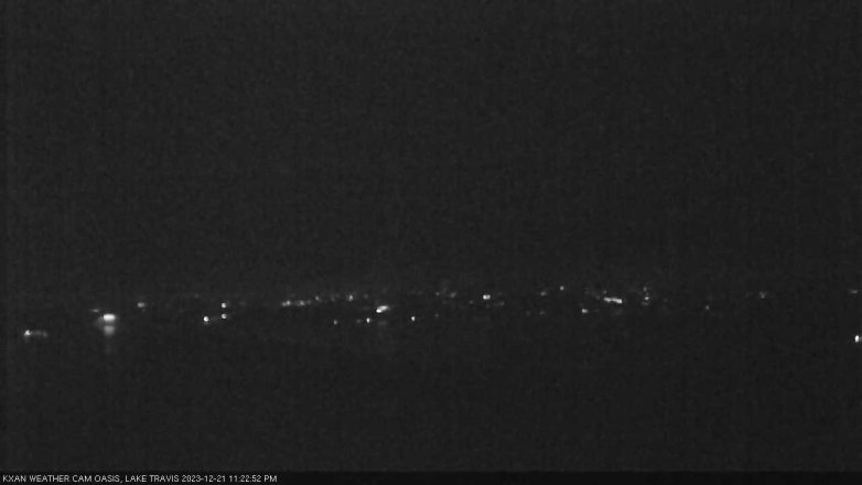 Lake Travis webcam, December 21, 2023 11:25 PM CT
