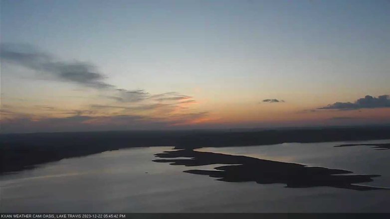 Lake Travis webcam, December 22, 2023 5:45 PM CT