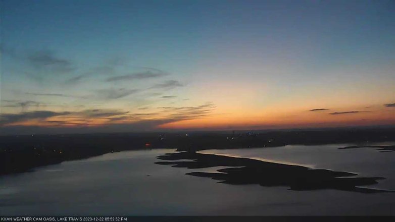 Lake Travis webcam, December 22, 2023 6:00 PM CT