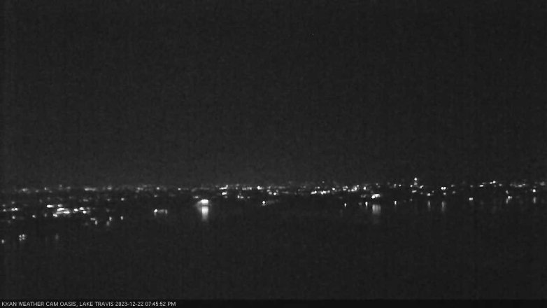 Lake Travis webcam, December 22, 2023 7:45 PM CT