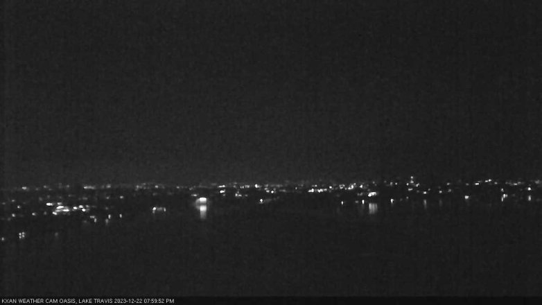 Lake Travis webcam, December 22, 2023 8:00 PM CT