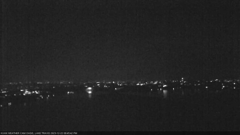 Lake Travis webcam, December 22, 2023 8:45 PM CT