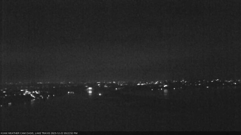 Lake Travis webcam, December 22, 2023 9:25 PM CT