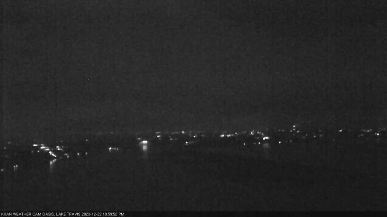Lake Travis webcam, December 22, 2023 11:00 PM CT