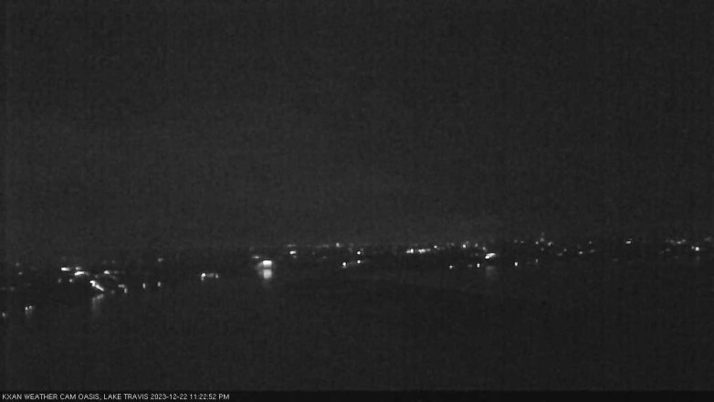 Lake Travis webcam, December 22, 2023 11:25 PM CT
