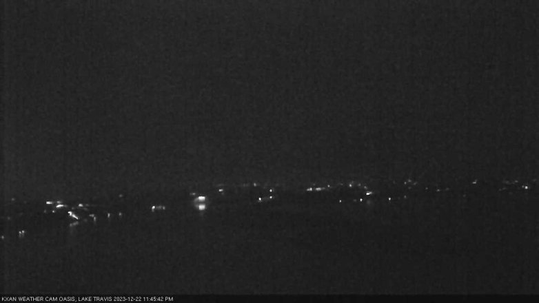 Lake Travis webcam, December 22, 2023 11:45 PM CT