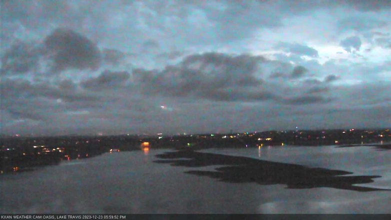 Lake Travis webcam, December 23, 2023 6:00 PM CT