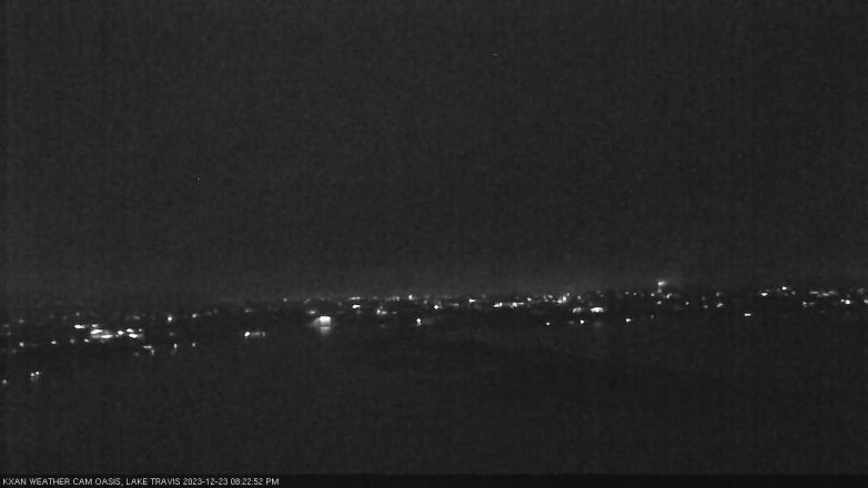 Lake Travis webcam, December 23, 2023 8:25 PM CT