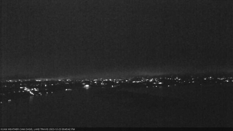 Lake Travis webcam, December 23, 2023 9:45 PM CT
