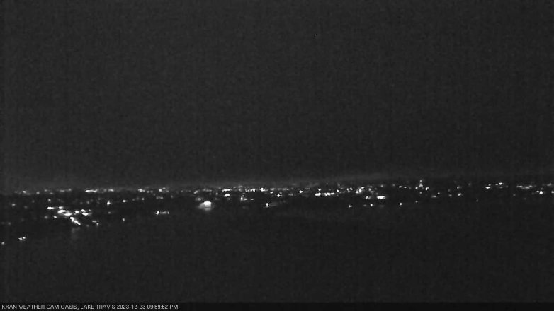 Lake Travis webcam, December 23, 2023 10:00 PM CT