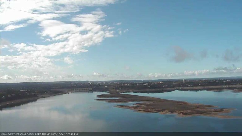 Lake Travis webcam, December 24, 2023 12:25 PM CT