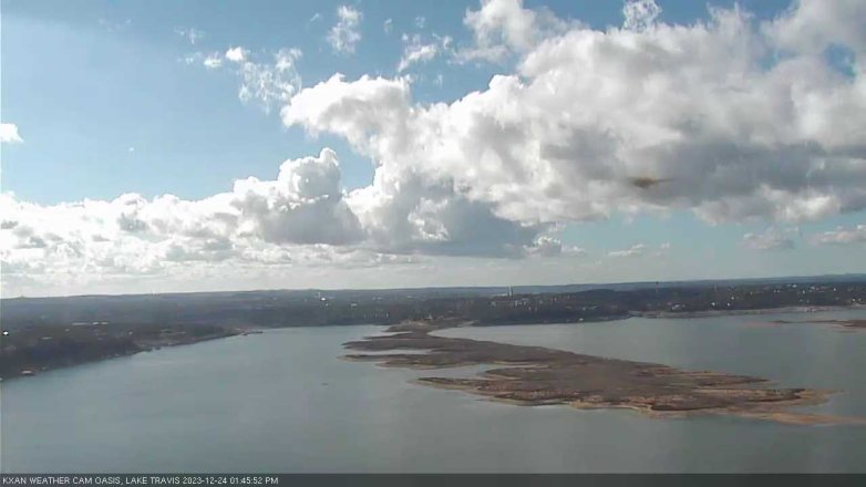 Lake Travis webcam, December 24, 2023 1:45 PM CT