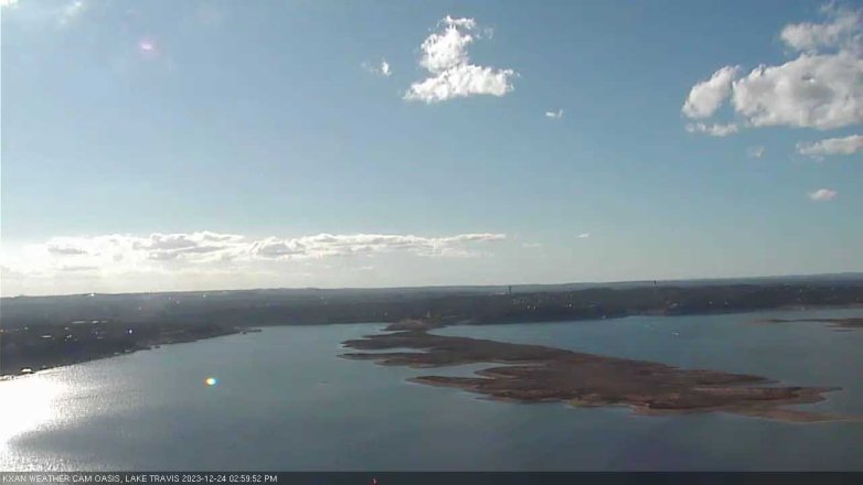 Lake Travis webcam, December 24, 2023 3:00 PM CT