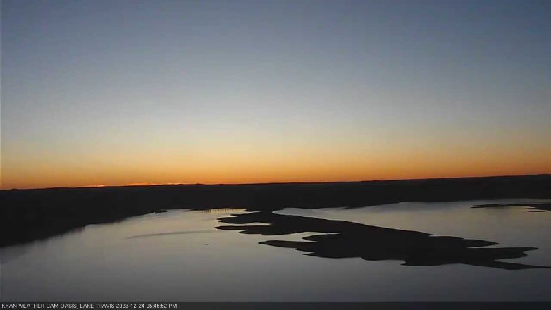 Lake Travis webcam, December 24, 2023 5:45 PM CT