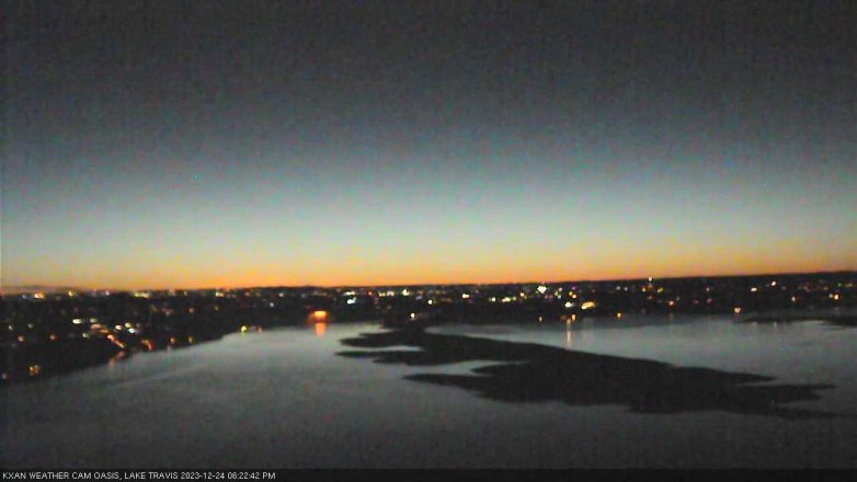 Lake Travis webcam, December 24, 2023 6:25 PM CT