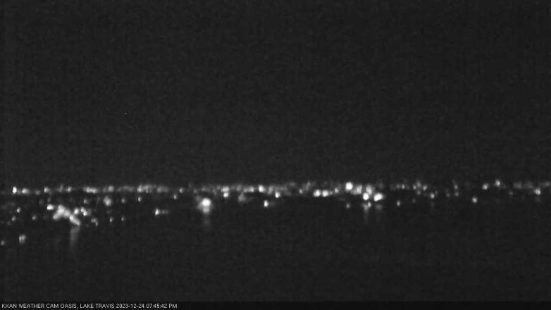 Lake Travis webcam, December 24, 2023 7:45 PM CT