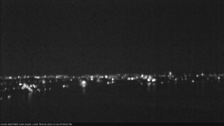 Lake Travis webcam, December 24, 2023 8:00 PM CT