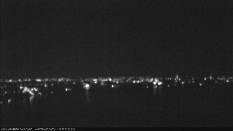 Lake Travis webcam, December 24, 2023 9:00 PM CT