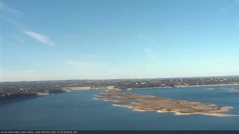 Lake Travis webcam, December 25, 2023 9:00 AM CT