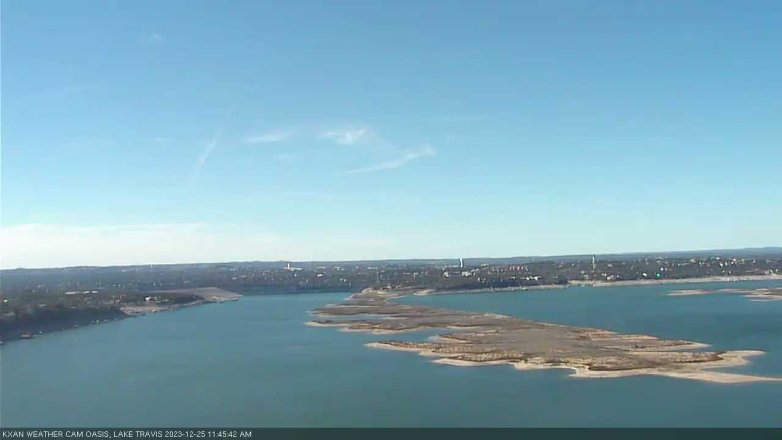 Lake Travis webcam, December 25, 2023 11:45 AM CT