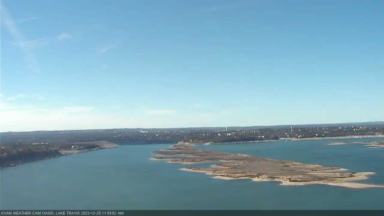 Lake Travis webcam, December 25, 2023 12:00 PM CT