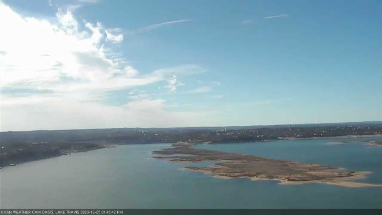 Lake Travis webcam, December 25, 2023 1:45 PM CT