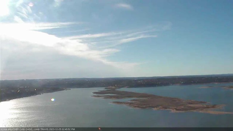 Lake Travis webcam, December 25, 2023 2:45 PM CT