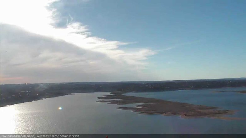 Lake Travis webcam, December 25, 2023 3:00 PM CT