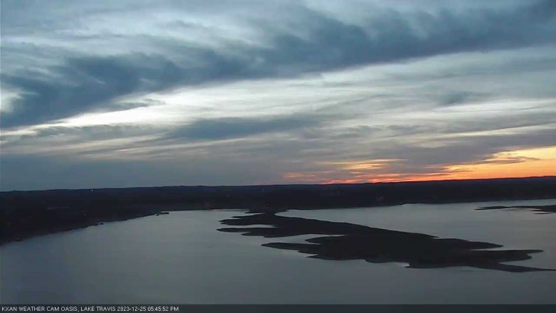 Lake Travis webcam, December 25, 2023 5:45 PM CT